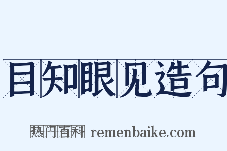 目知眼见造句是什么意思的图片